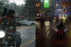 A combined image of gameplay from Days Gone and Sleeping Dogs